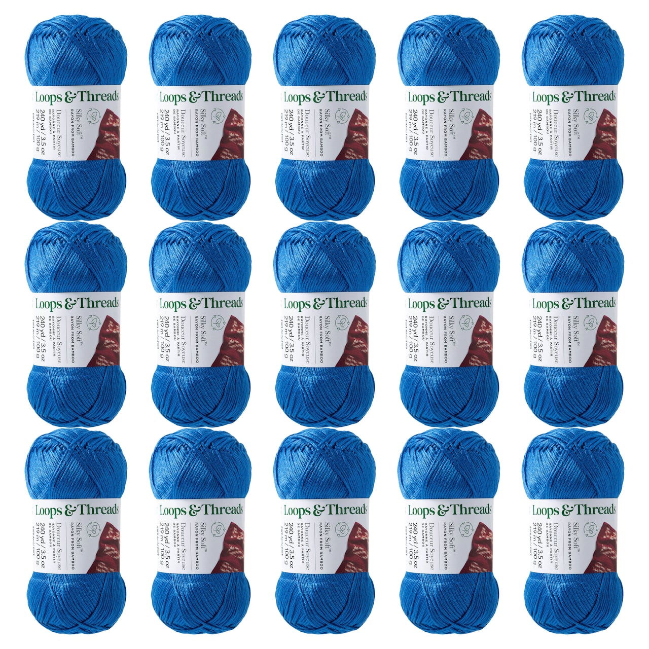 15 Pack: Silky Soft™ Yarn by Loops & Threads®